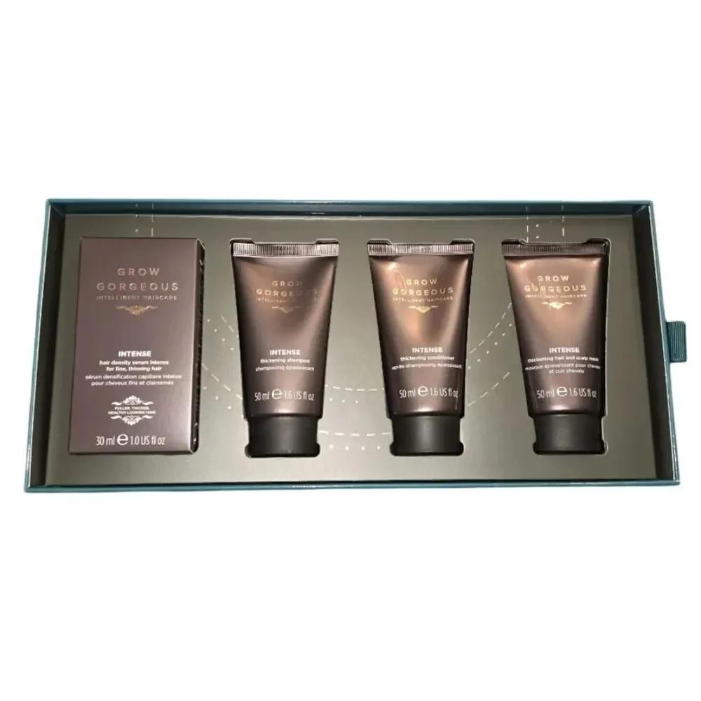 Grow Gorgeous Intense Thickening 4-Piece Gift Set Shampoo Conditioner Mask Serum
